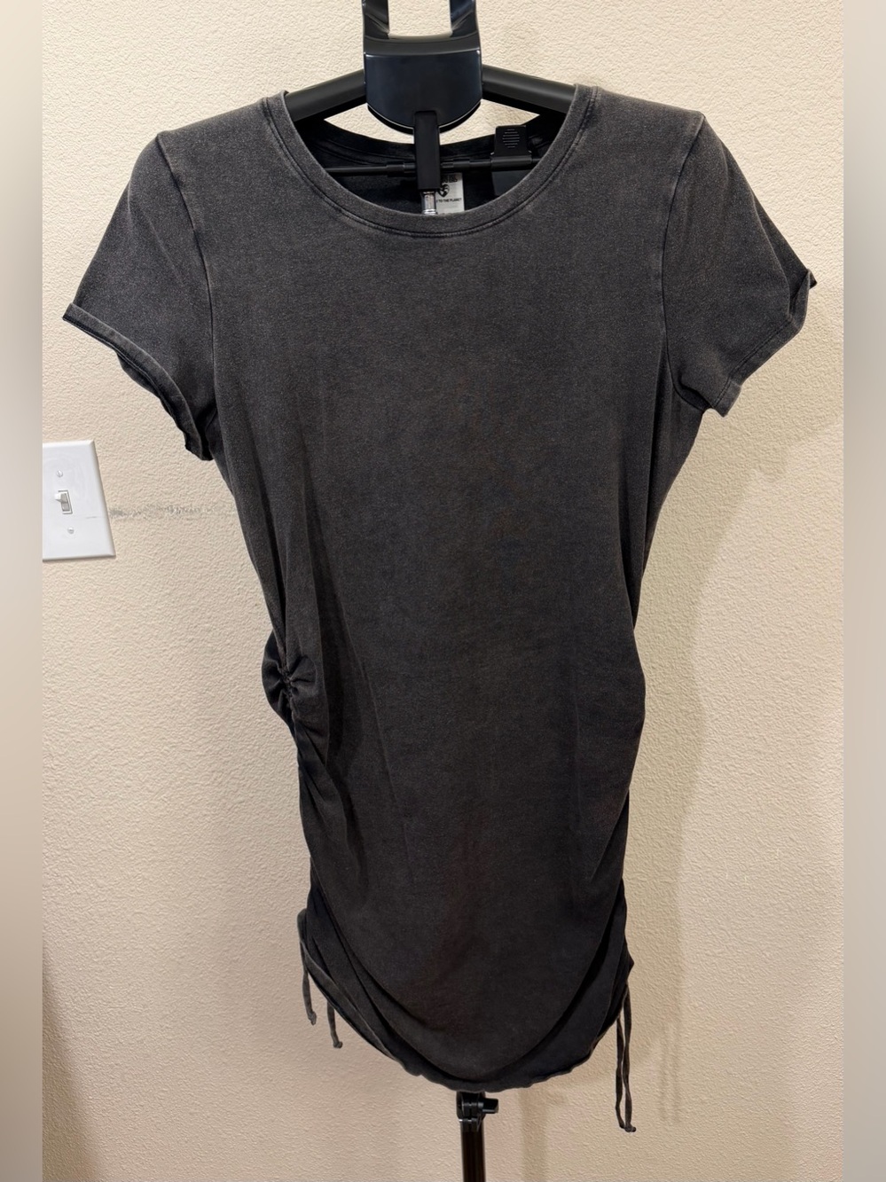 PINK Victoria's Secret Acid Washed Ruched Mini Bodycon Dress | Y2K Grunge XL
